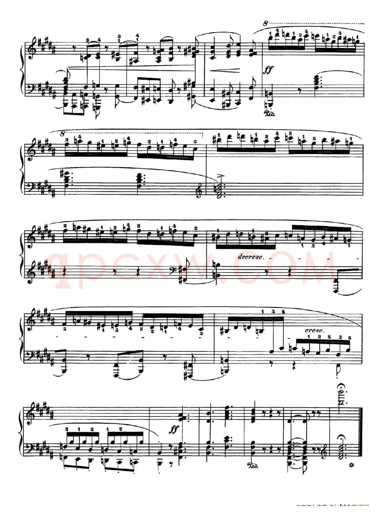 Piano Sonata No.3 in b Minor Op.58(b小调第三钢琴奏鸣曲·第四乐章)
