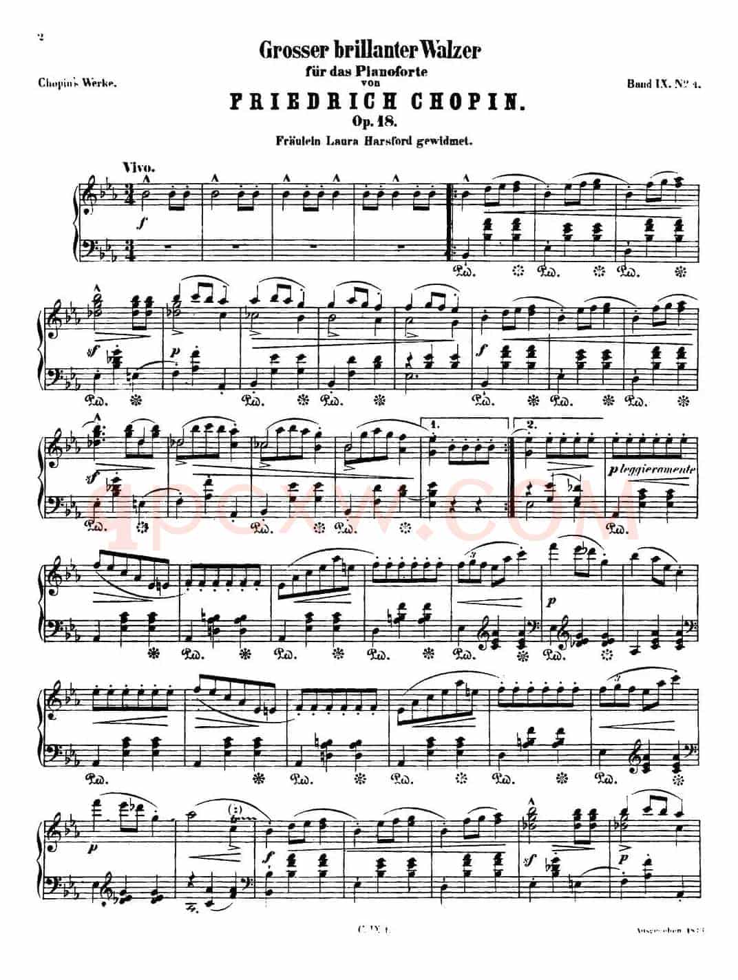 Grande valse brillante Op18（降E大调华丽圆舞曲Op.18 ）