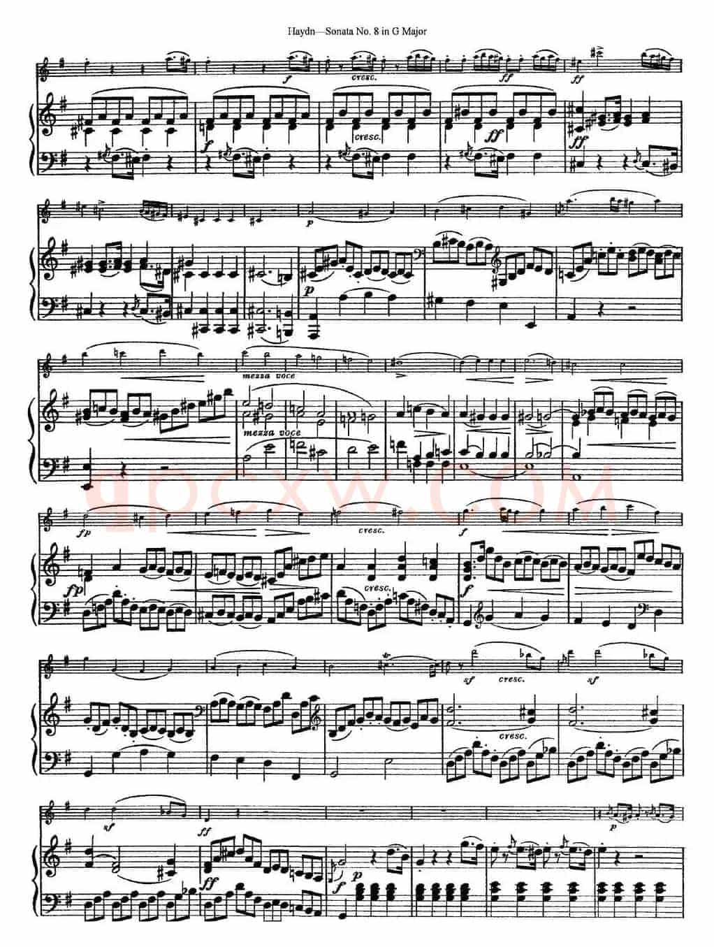 Violin Sonata No.8 in G Major（小提琴+钢琴伴奏）