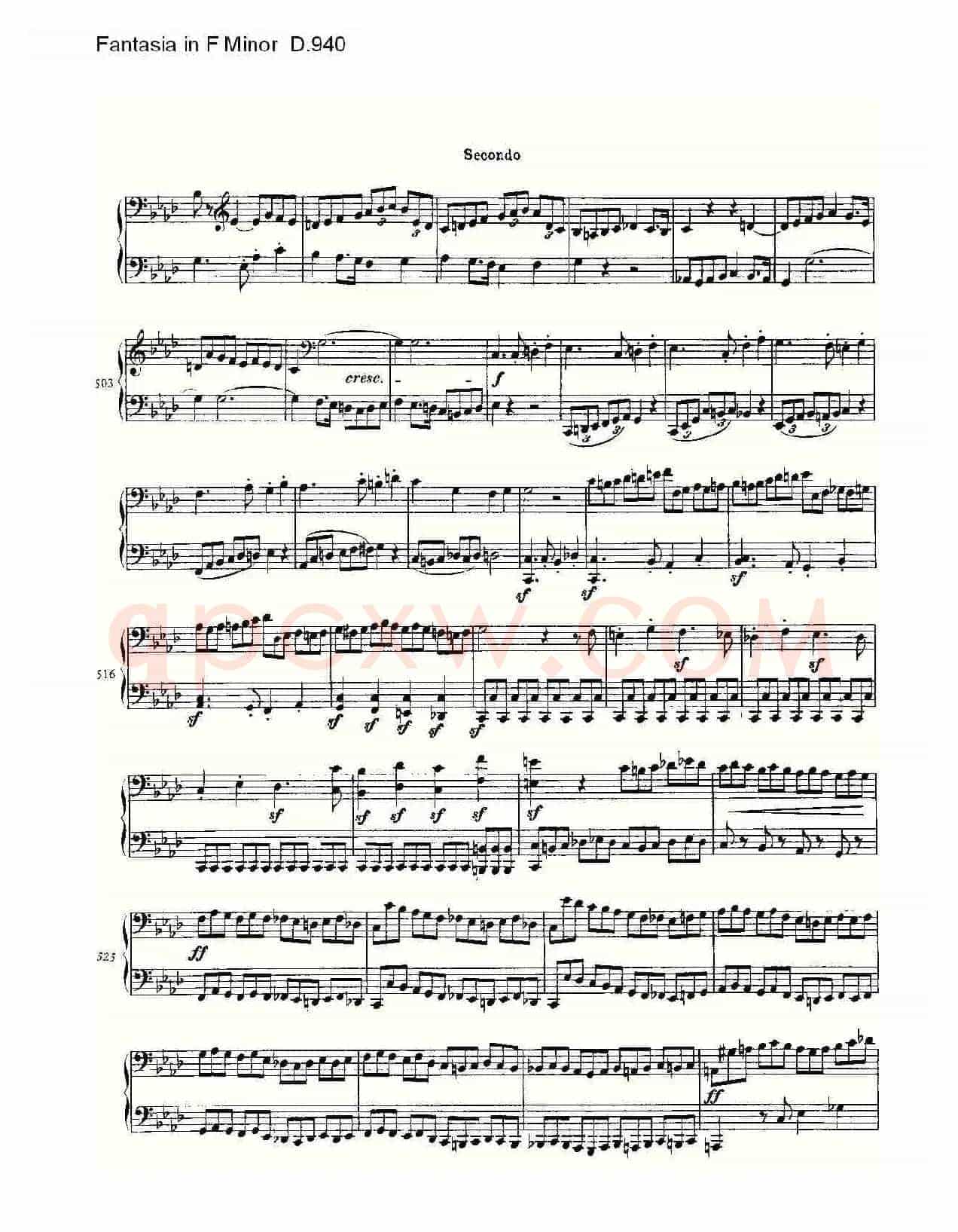 Fantasia in F Minor D.940（F小调幻想曲D.940）