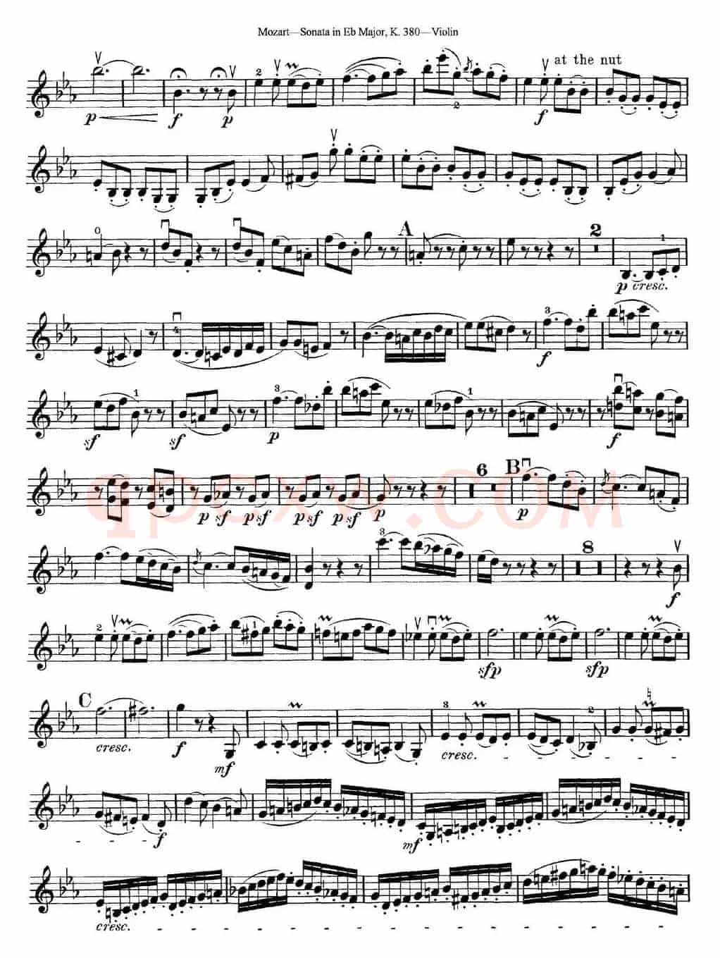 Violin Sonata in Eb Major K.380