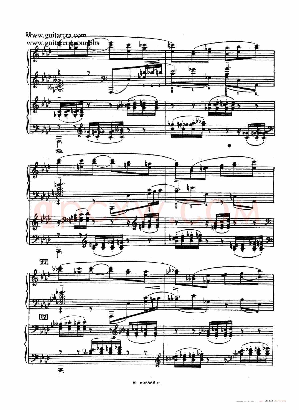 第二双钢琴组曲 Suite for Two Pianos No.2 Op.17（3. 浪漫曲 Romance）