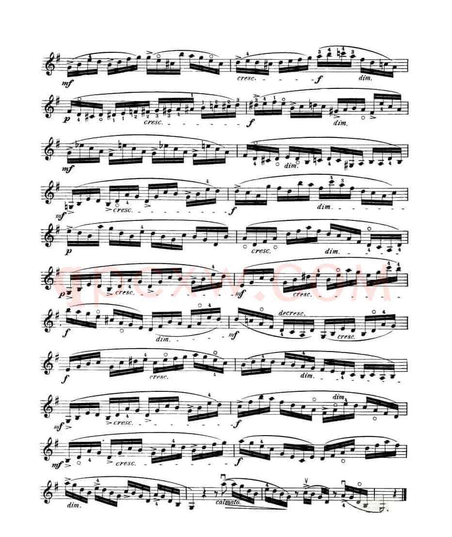 开塞（KAYSER 36首小提琴练习曲之12）