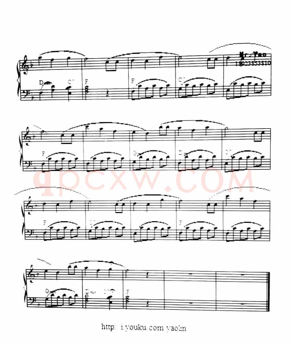 生日歌（姚琳编曲、钢琴简易版）