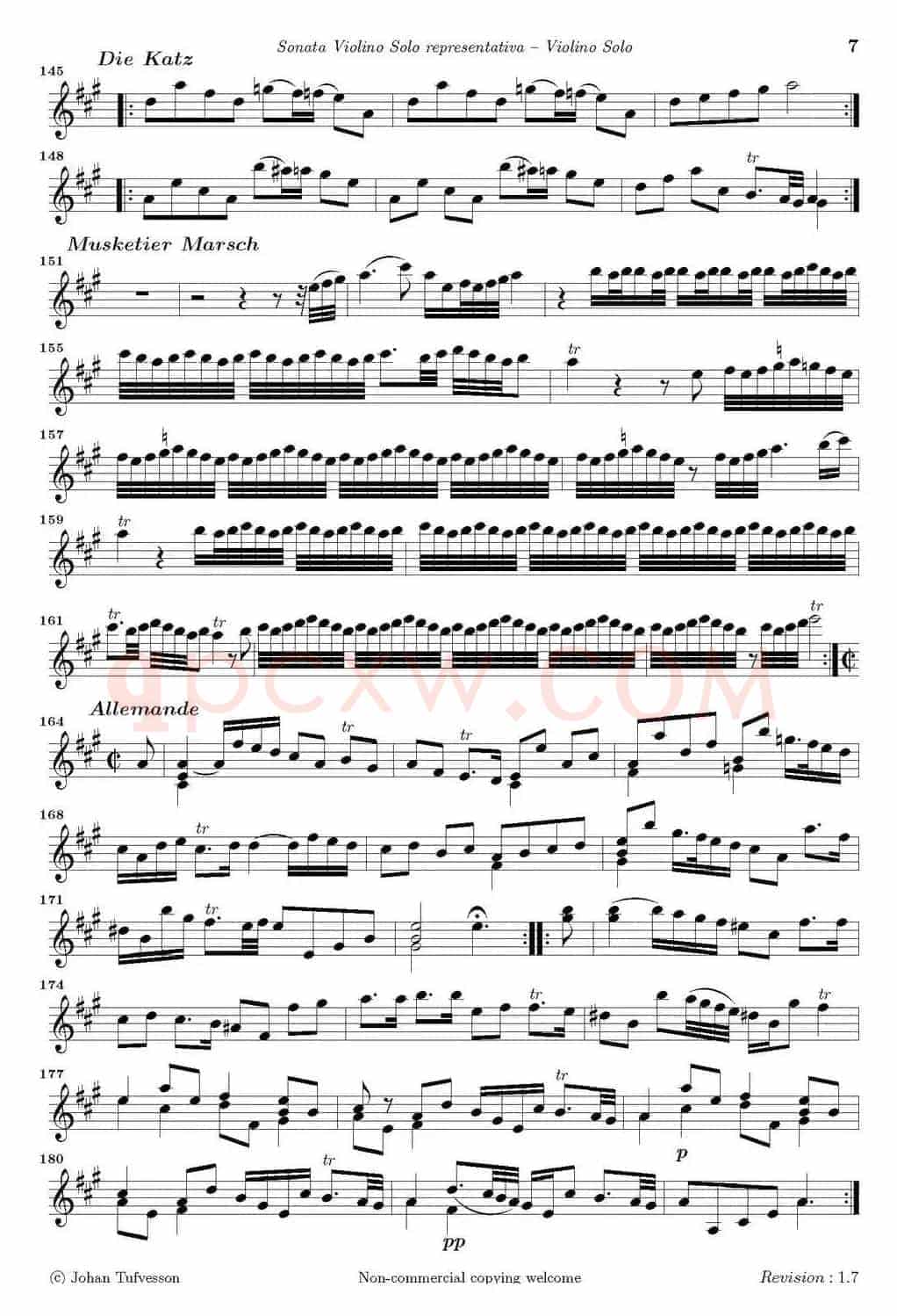 Sonata Violino Solo representativa
