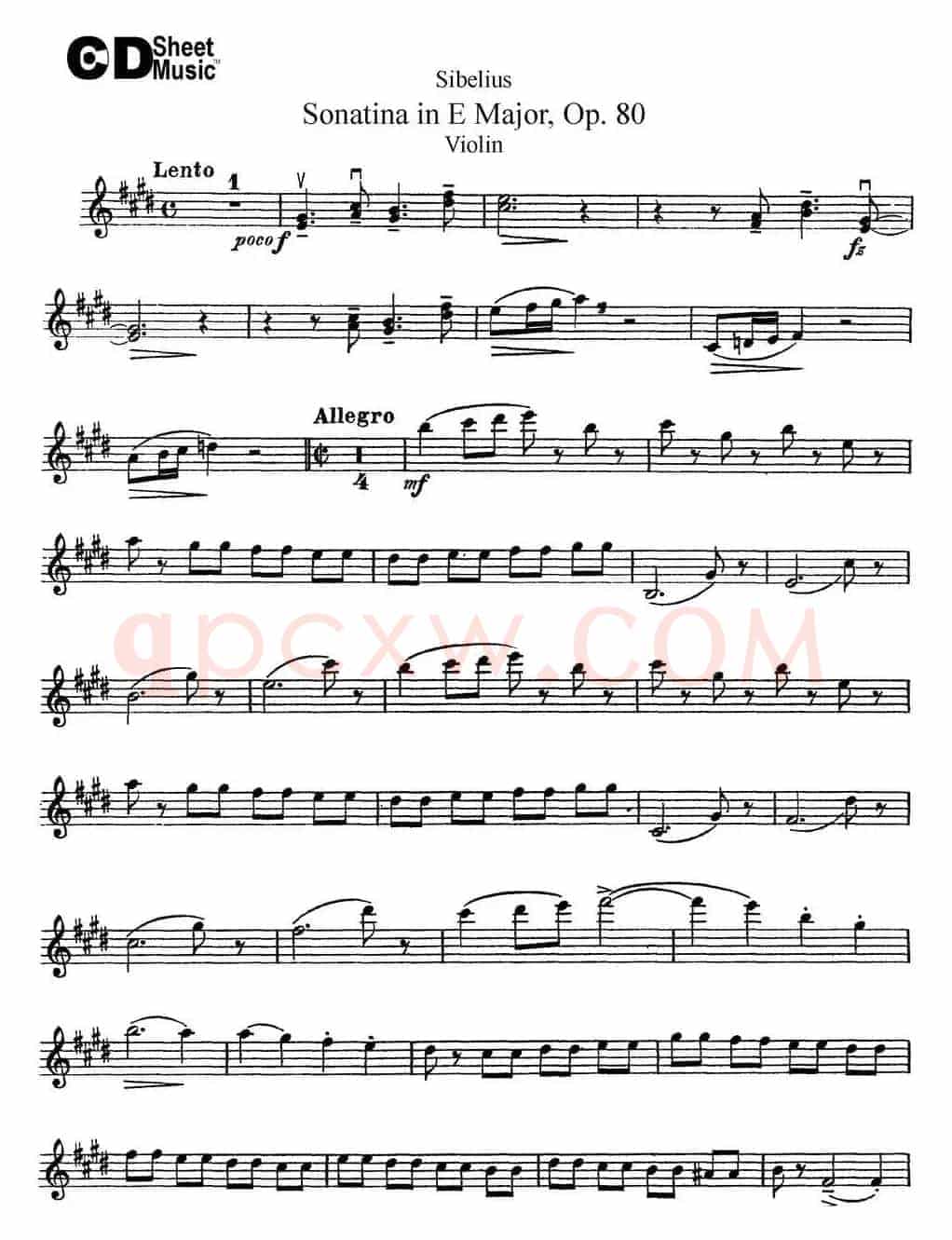 Violin Sonatina in E Major Op.80