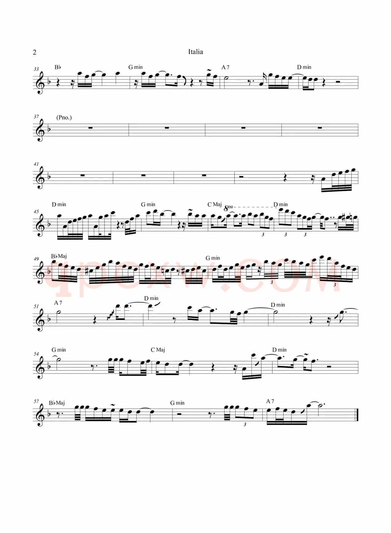 Italia（中音萨克斯）
