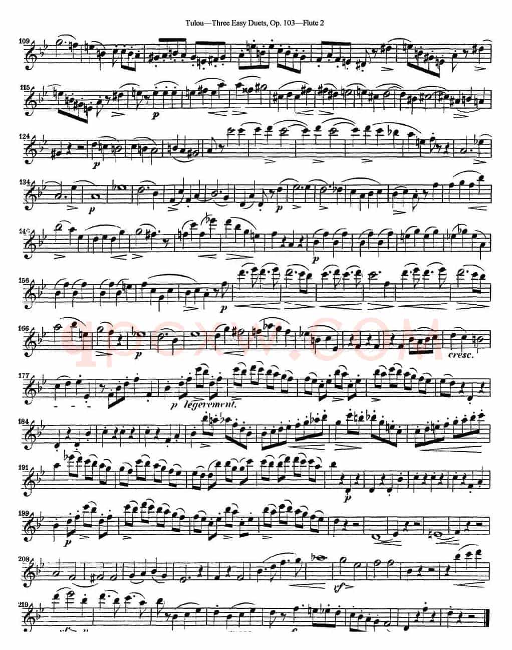 图露三首长笛简易重奏曲Op.103（Flute 2）（NO.3）