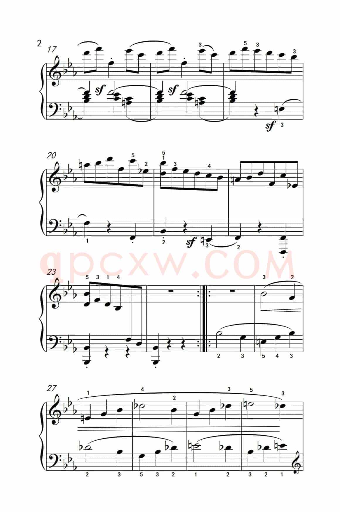 奏鸣曲 Opus 7 第三乐章（贝多芬奏鸣曲集 2）