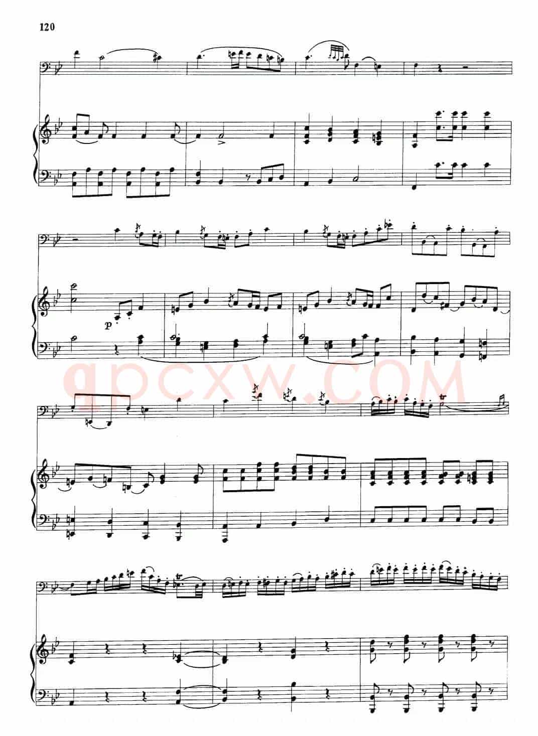 降B大调协奏曲（大管+钢琴伴奏）
