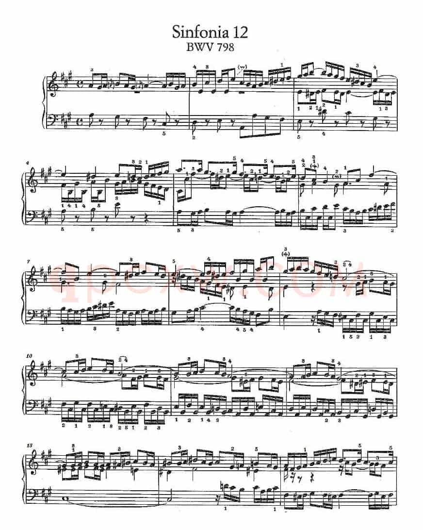 Sinfonia 12 BWV-798