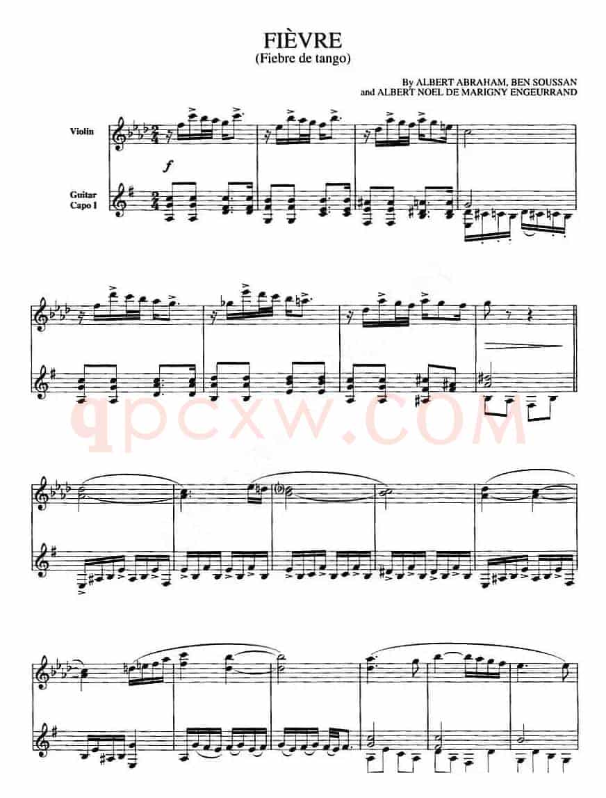 FIEVRE(FIEBRE DE TANGO)（发烧探戈、小提琴+吉他）