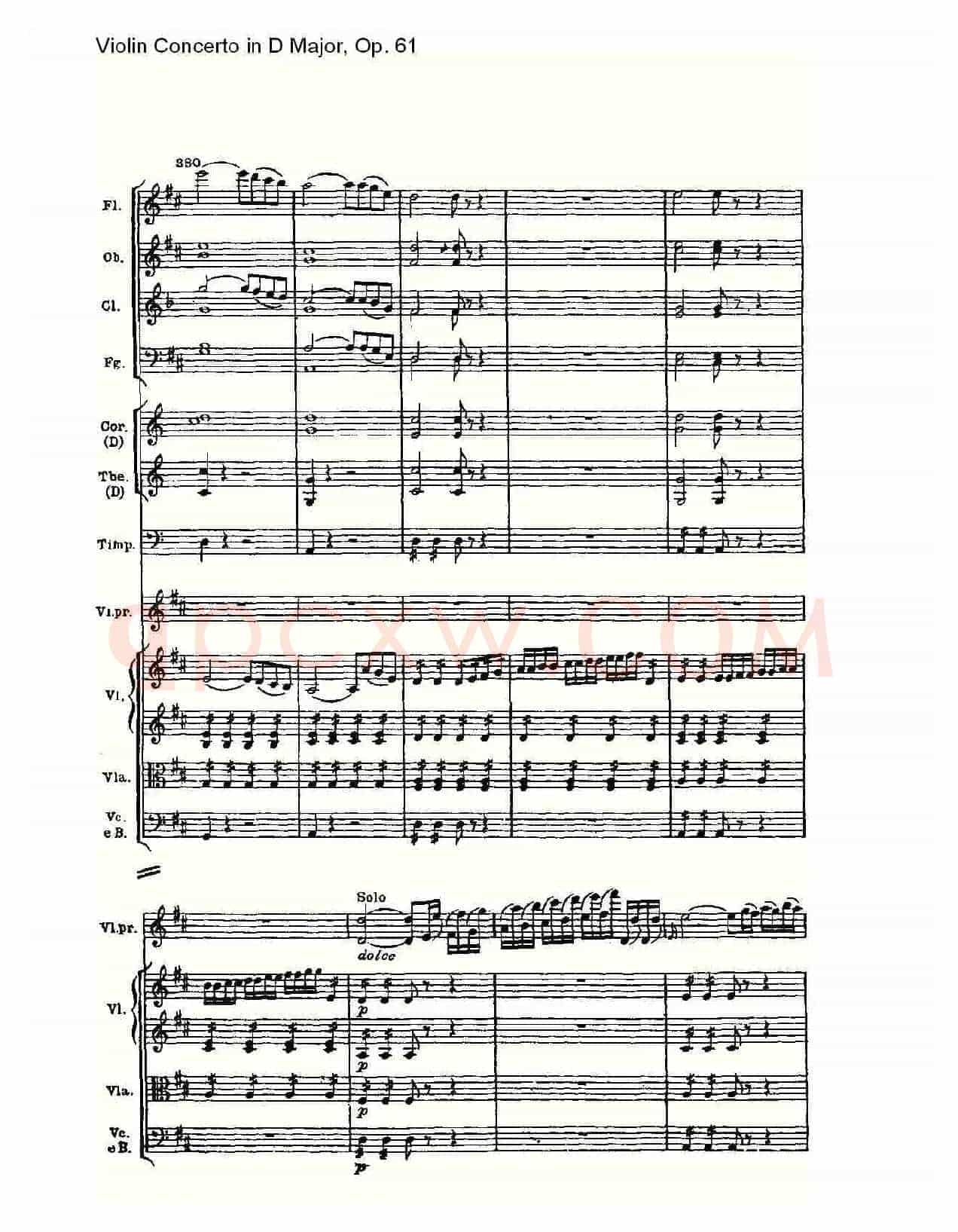 D大调小提琴协奏曲 Op.61第一乐章（二）