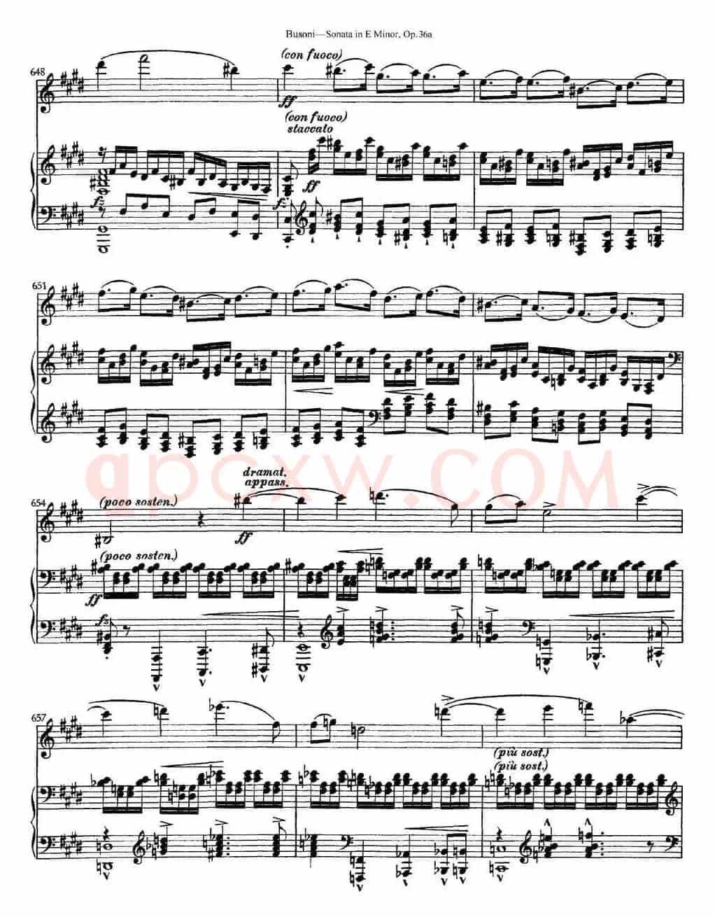 Violin Sonata No.2 in E Minor Op.36（小提琴+钢琴伴奏）