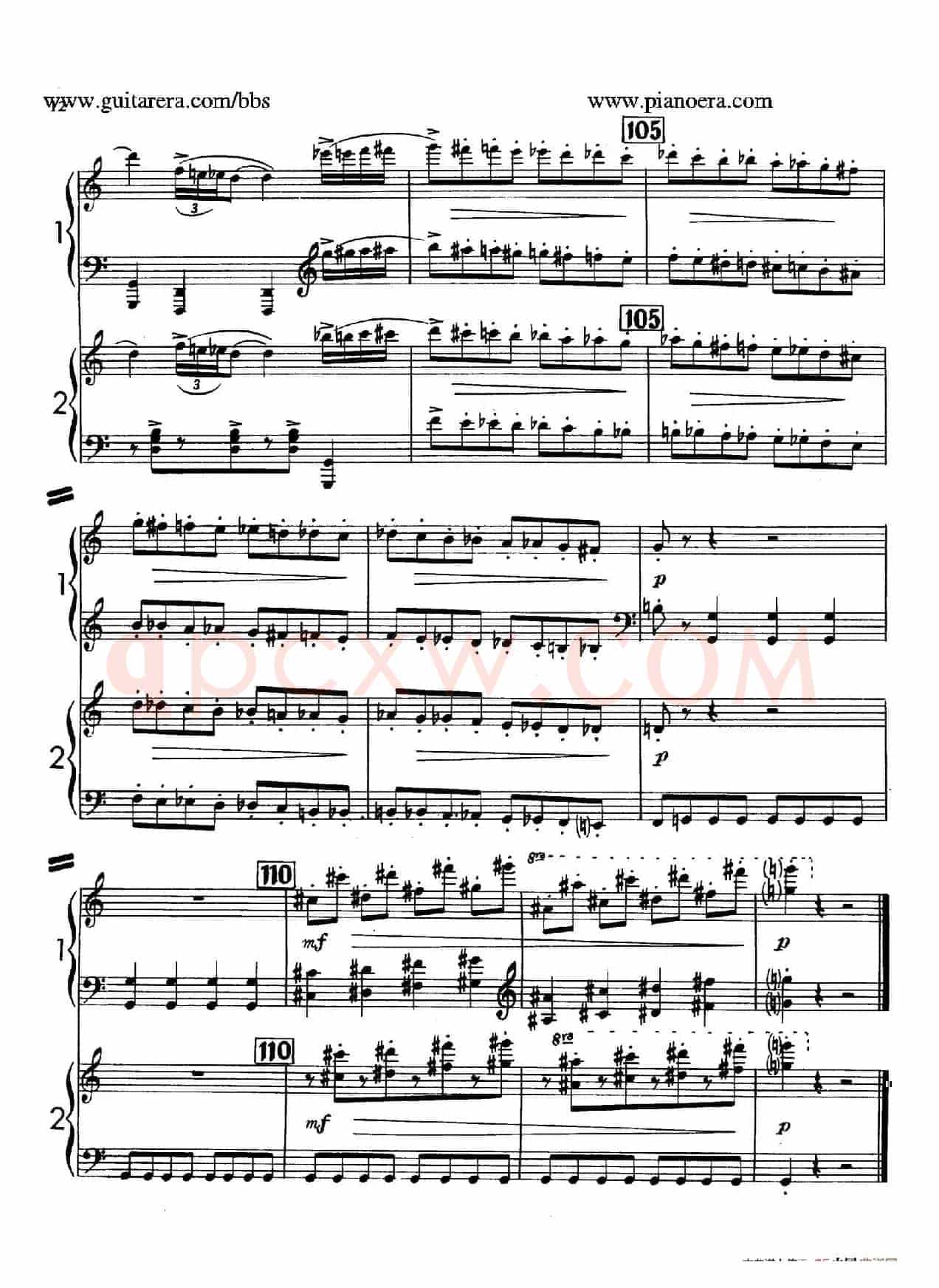 Sabre Dance(马刀舞曲)(双钢琴版)