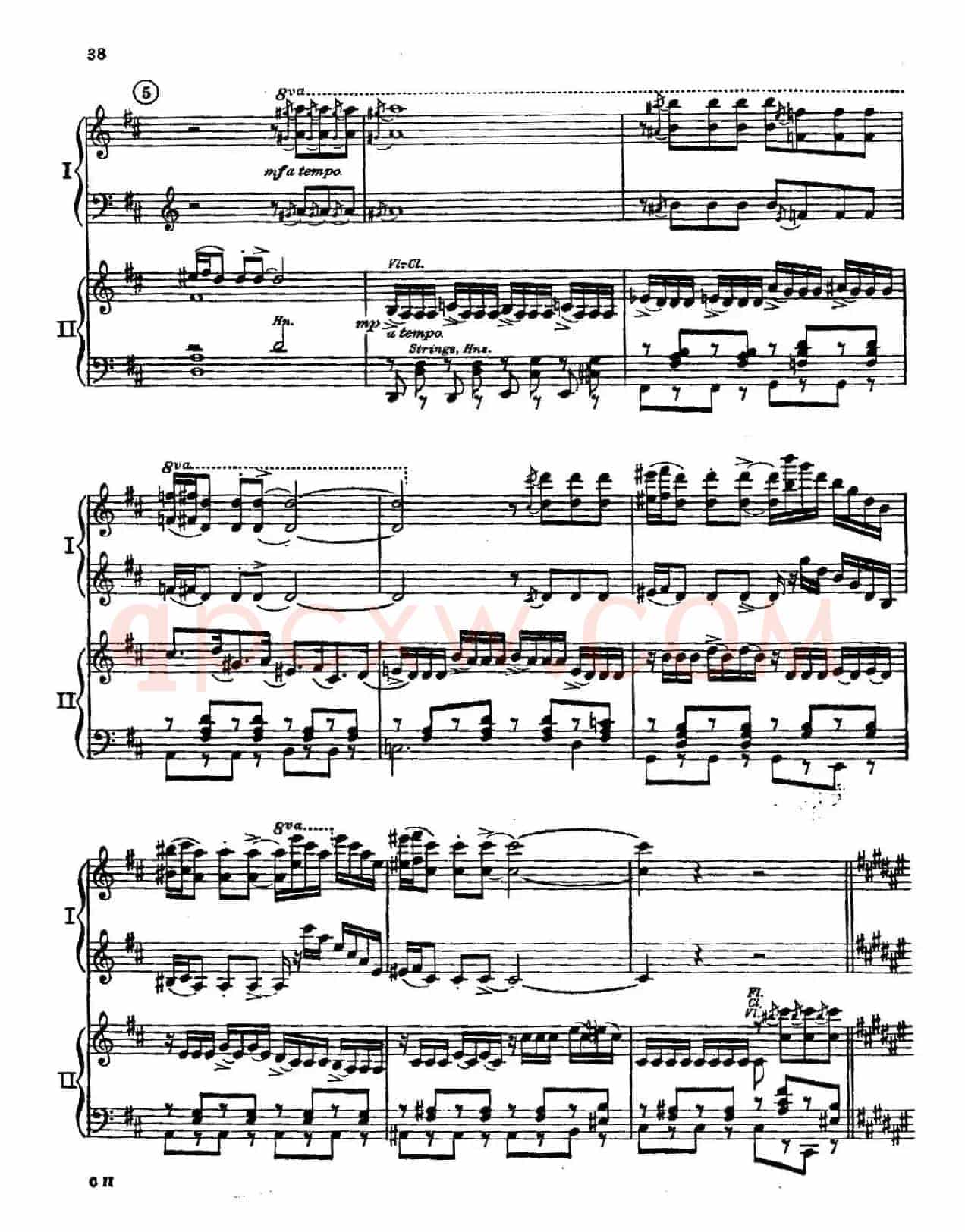 F大调爵士钢琴协奏曲（美版双钢琴原谱 P31—40）
