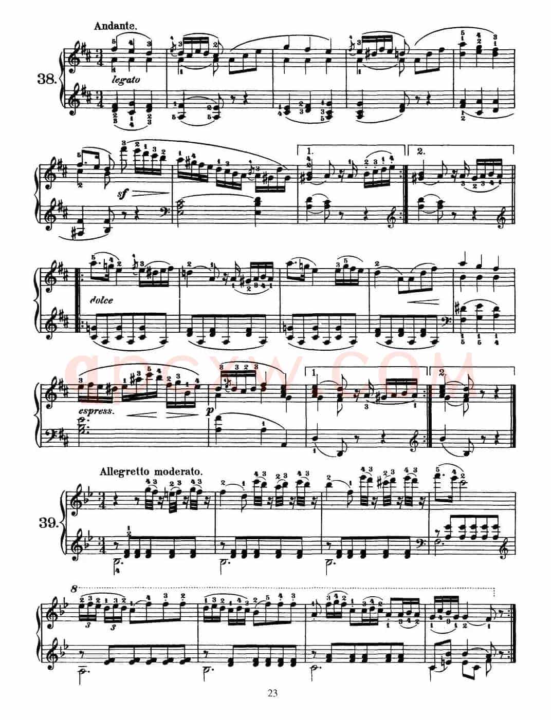 One Hundred and Ten Easy and Progressive Exercises Op.453(车尔尼110首简易练习曲 31——40)