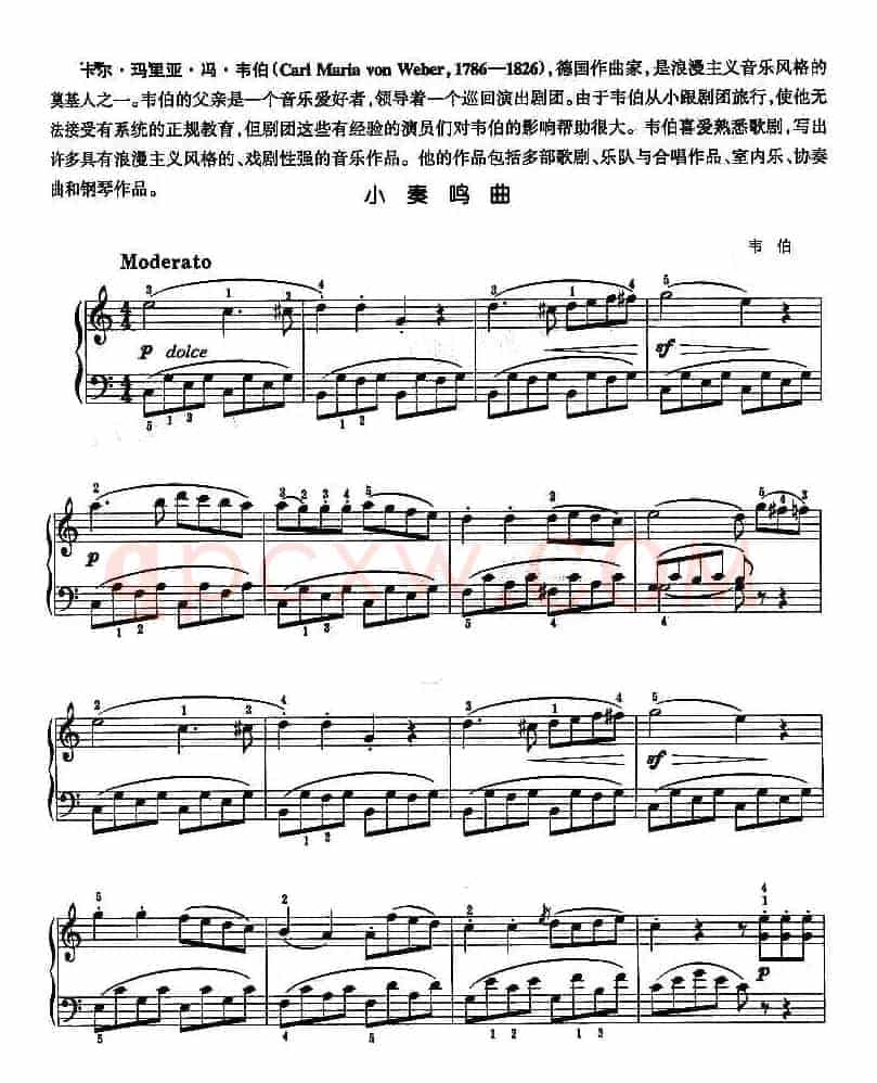 小奏鸣曲（韦伯作曲版）