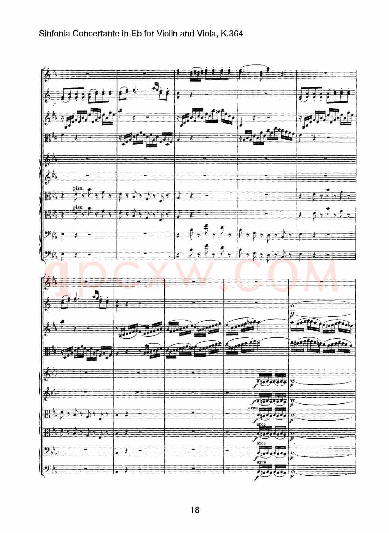 降E大调交响协奏曲（《Sinfonia Concertante in Eb》for Violin and Viola K.364）