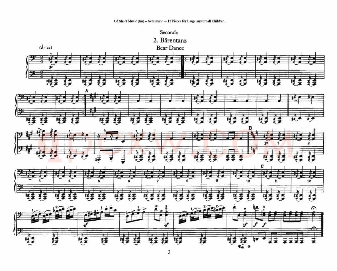 12首为孩子们而作的四手联弹曲 Op.85(四手联弹)(2)