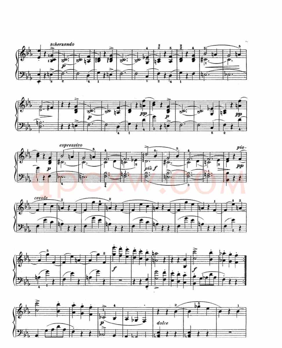 Scherzo in e flat Min Op·4（降e小调谐谑曲）