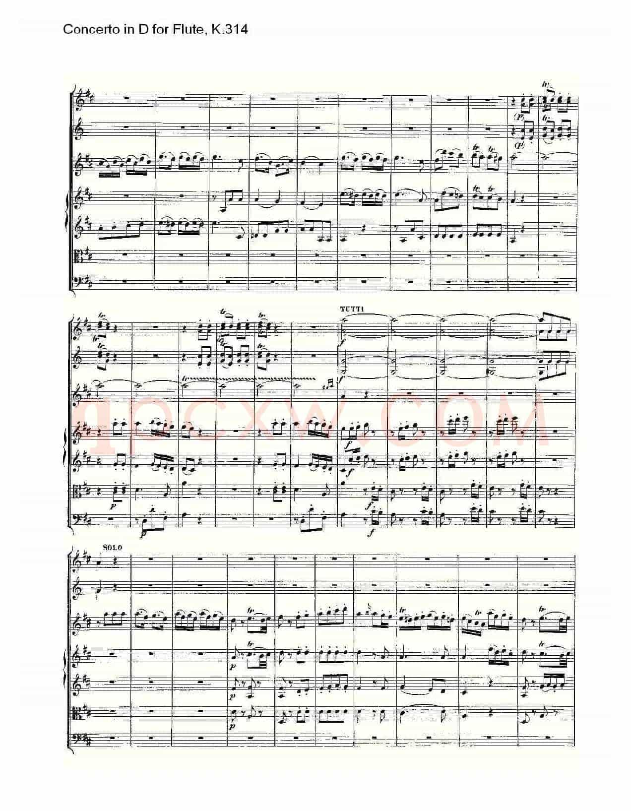 Concerto in D for Flute, K.314（D调长笛协奏曲, K.314）