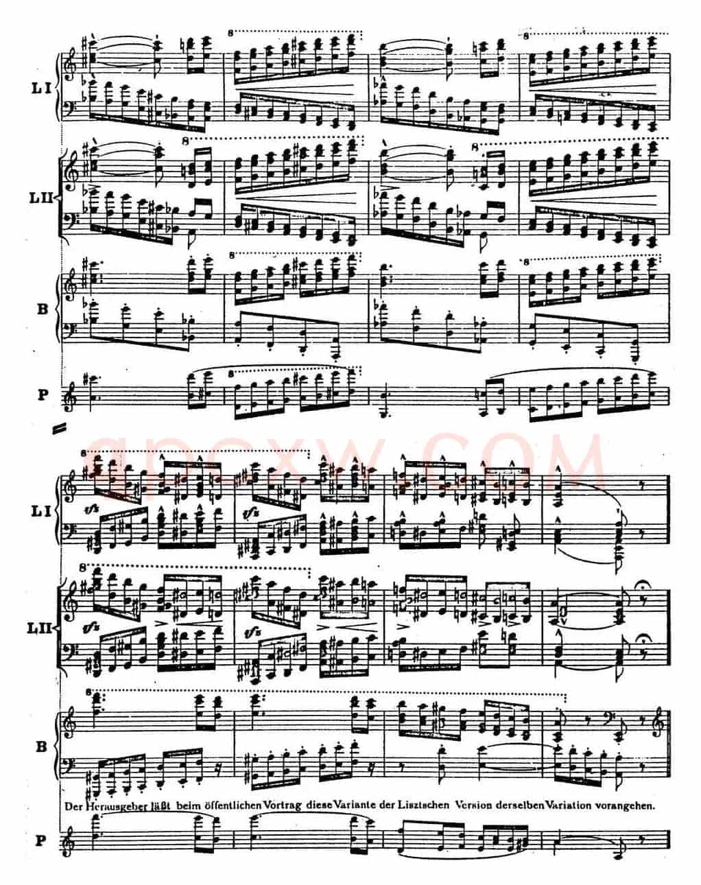 6首帕格尼尼大练习曲(Thema mit Variationen Etude Nr.6)