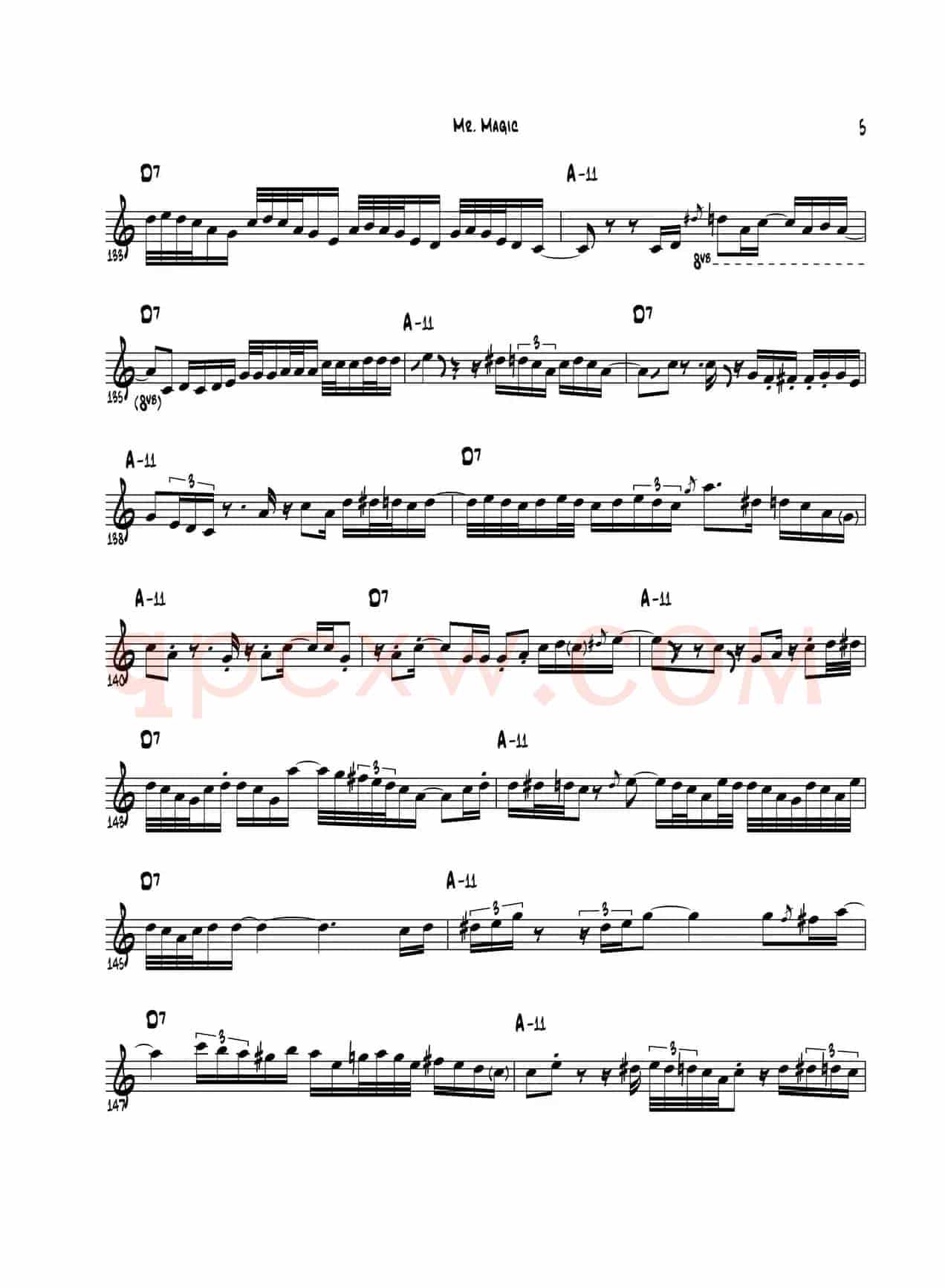 Mr Magic（中音萨克斯）