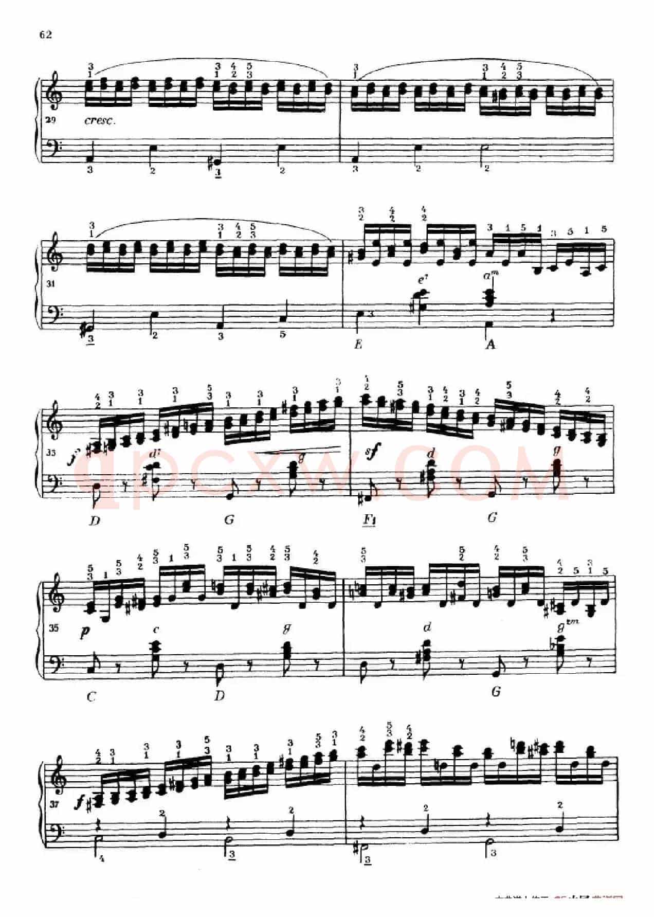 《车尔尼手风琴练习曲集》第Ⅳ册（第12首）