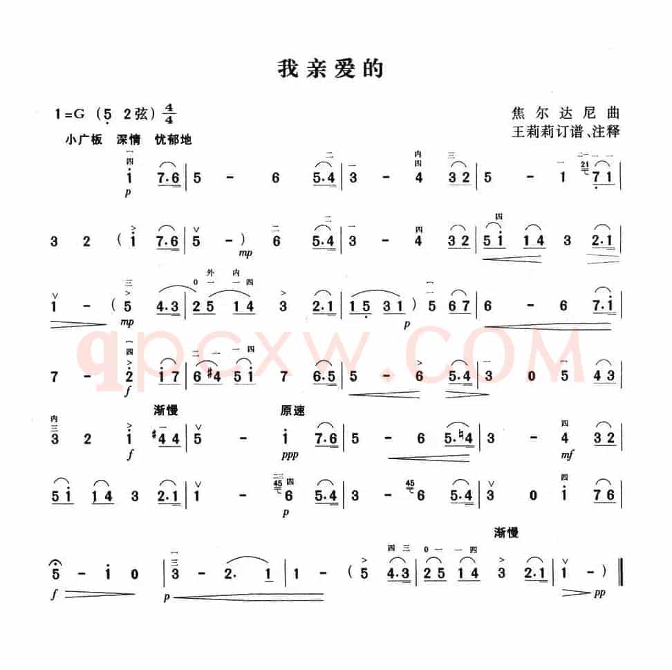 我亲爱的