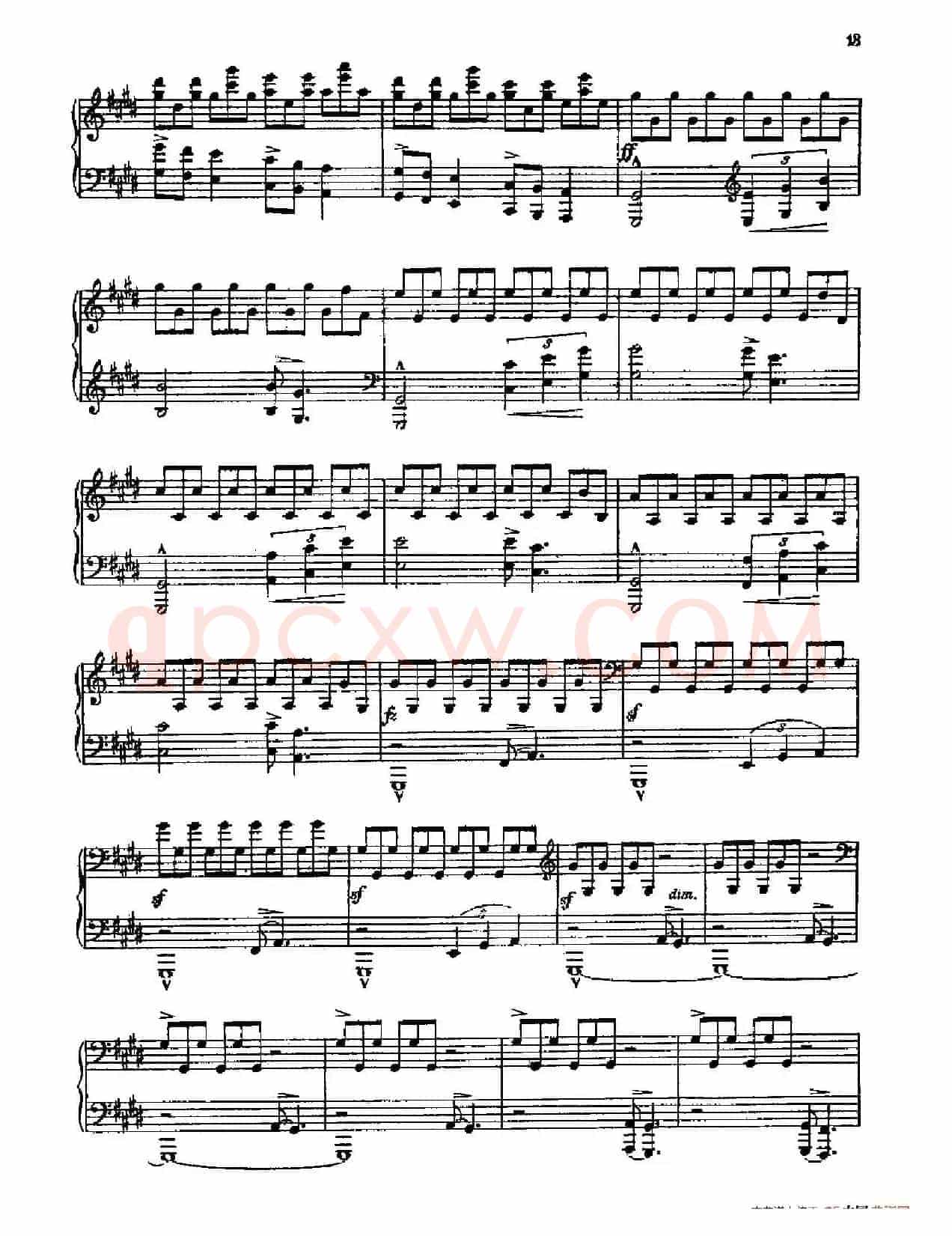 Three Preludes on Gregorian Melodies(三首格里高利圣咏前奏曲 2. 如暴风雨般激烈地)