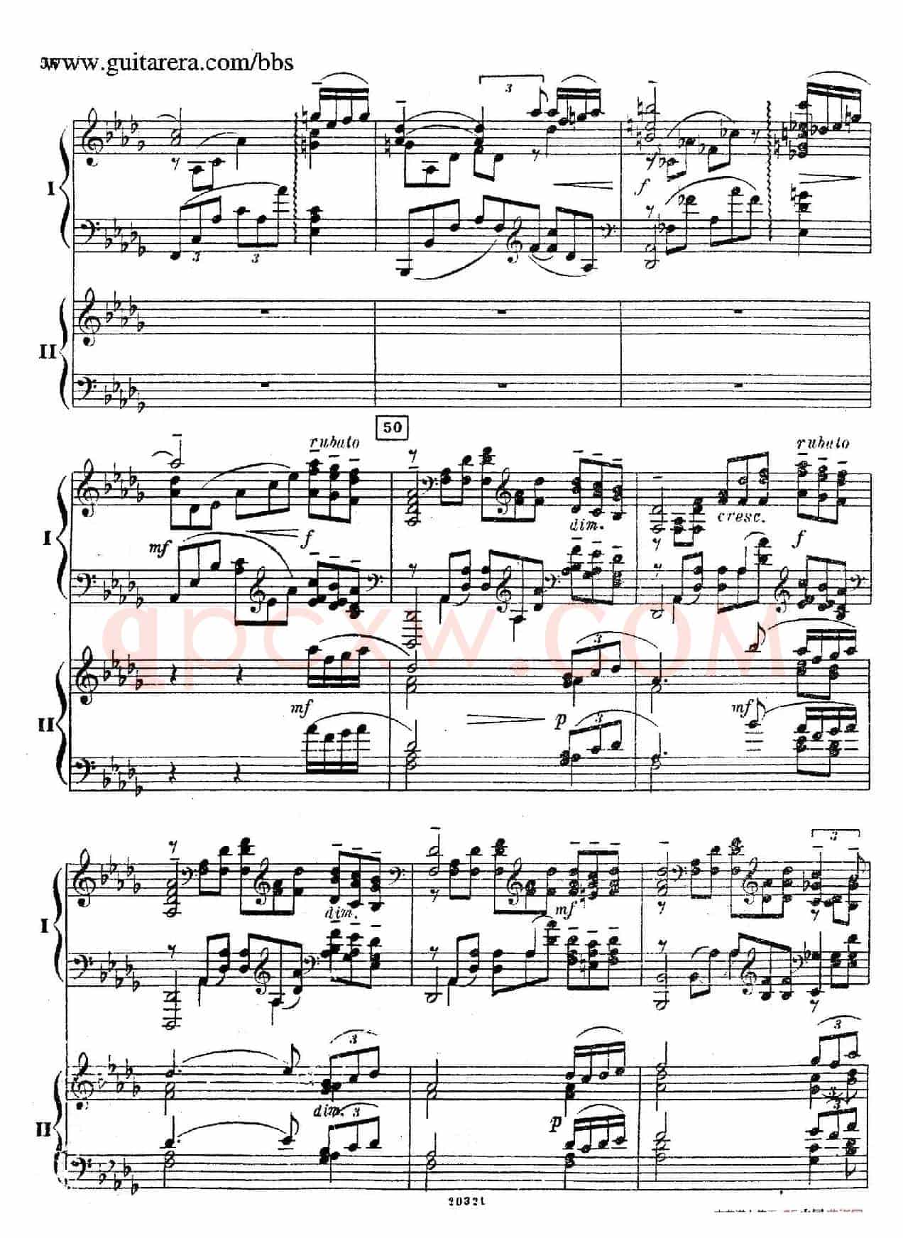 Rhapsody On A Theme Of Paganini Op.43(帕格尼尼主题狂想曲·双钢琴)(P41——60)