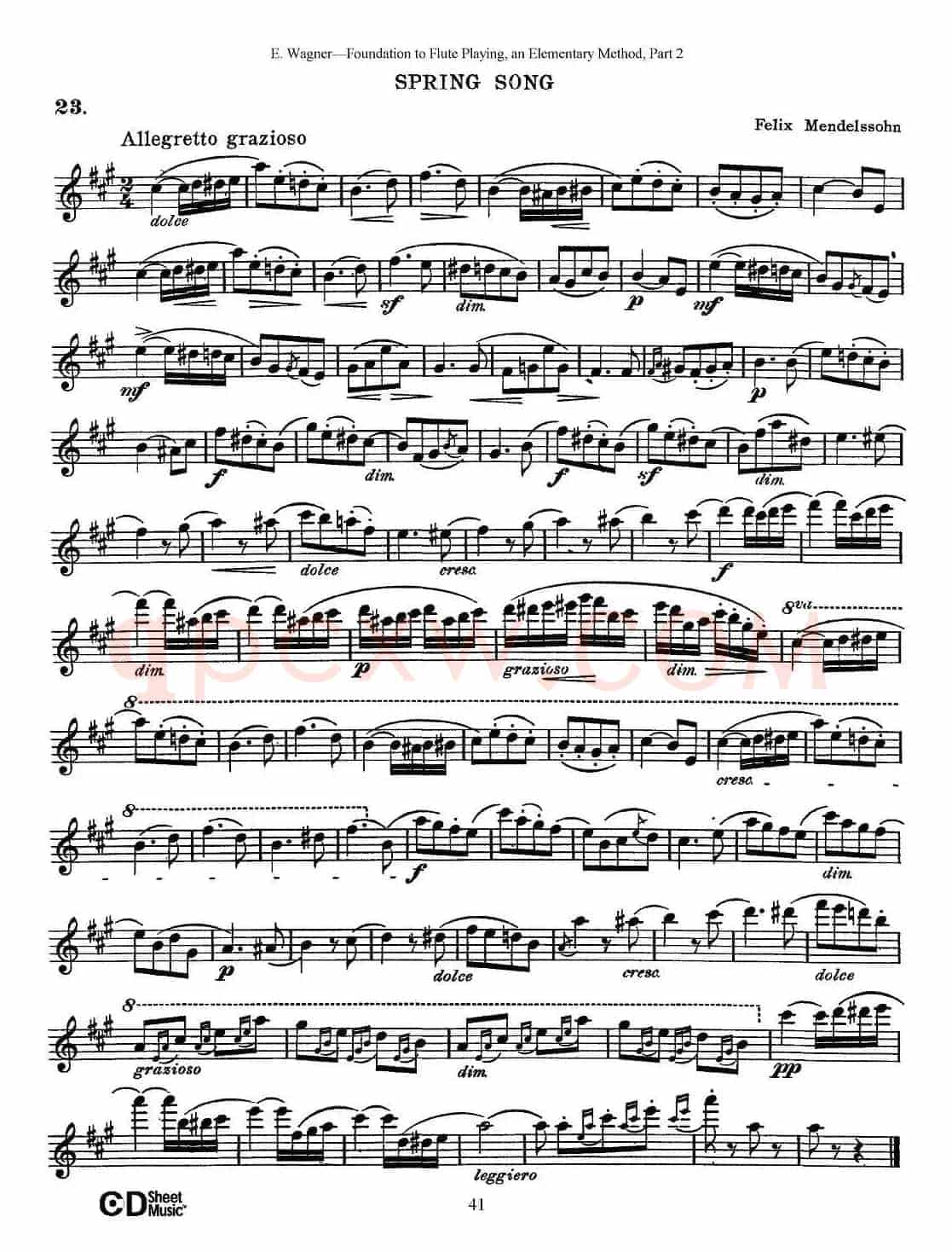 长笛演奏基础教程练习（Collection of Songs and solos）