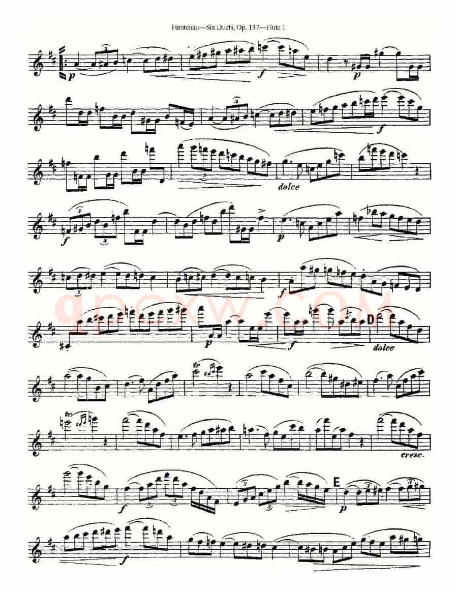 Six Duets, Op.137 之四（二重奏 六首作品 137号）