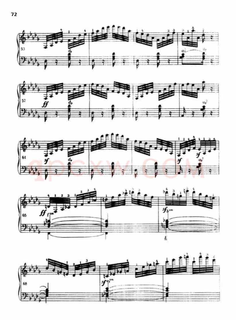 《车尔尼手风琴练习曲集》第Ⅲ册（P52—74）