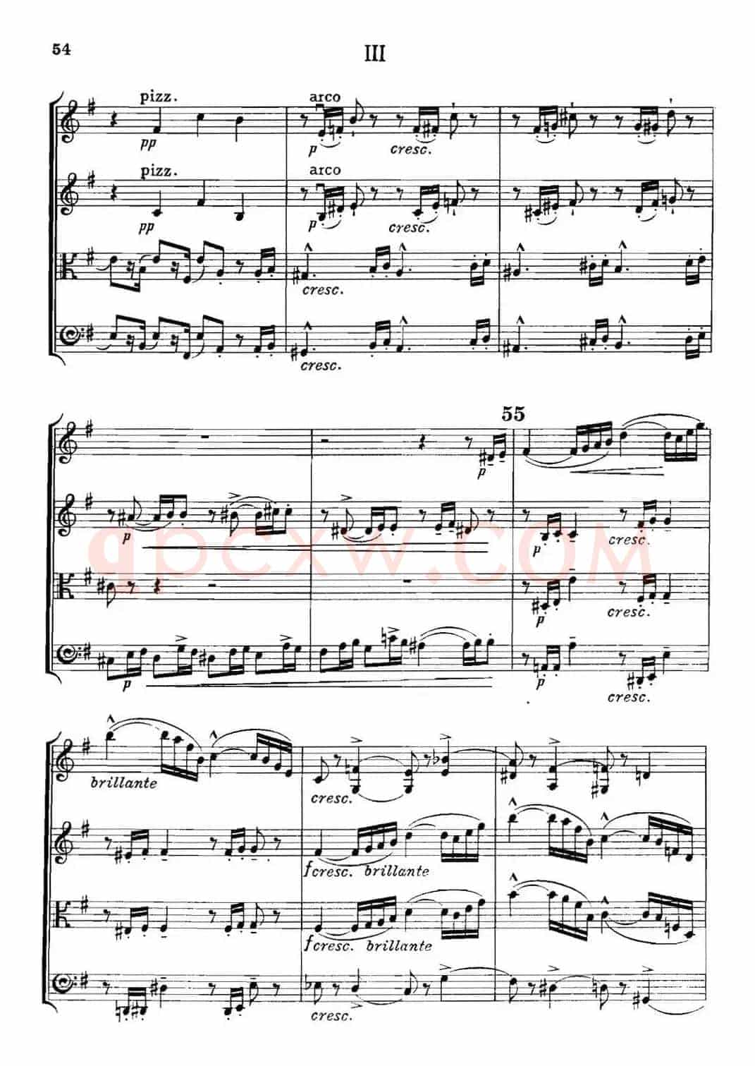 QUARTET Op.83(第三部分)(弦乐四重奏)