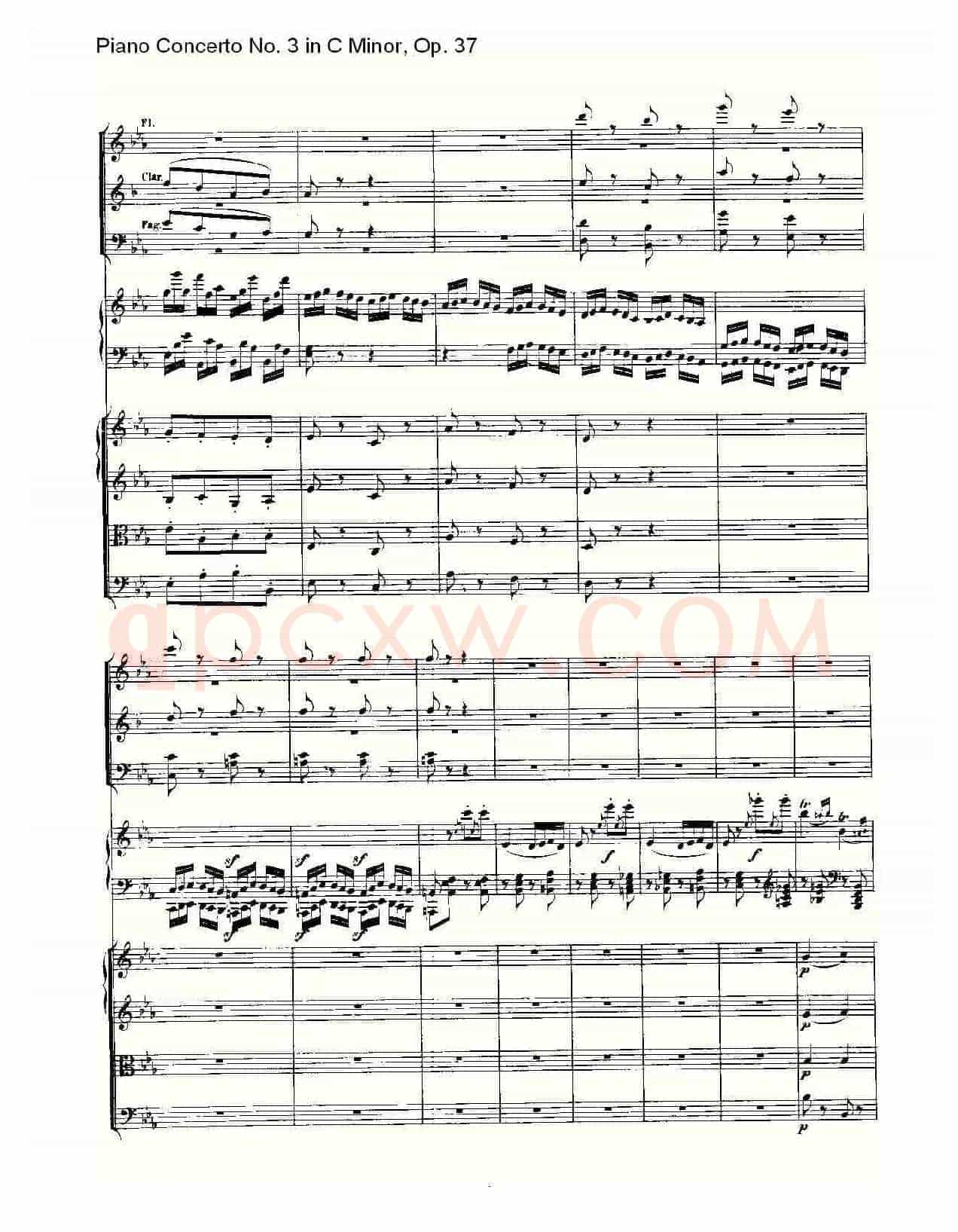 C小调钢琴第三协奏曲 Op.37 第三乐章