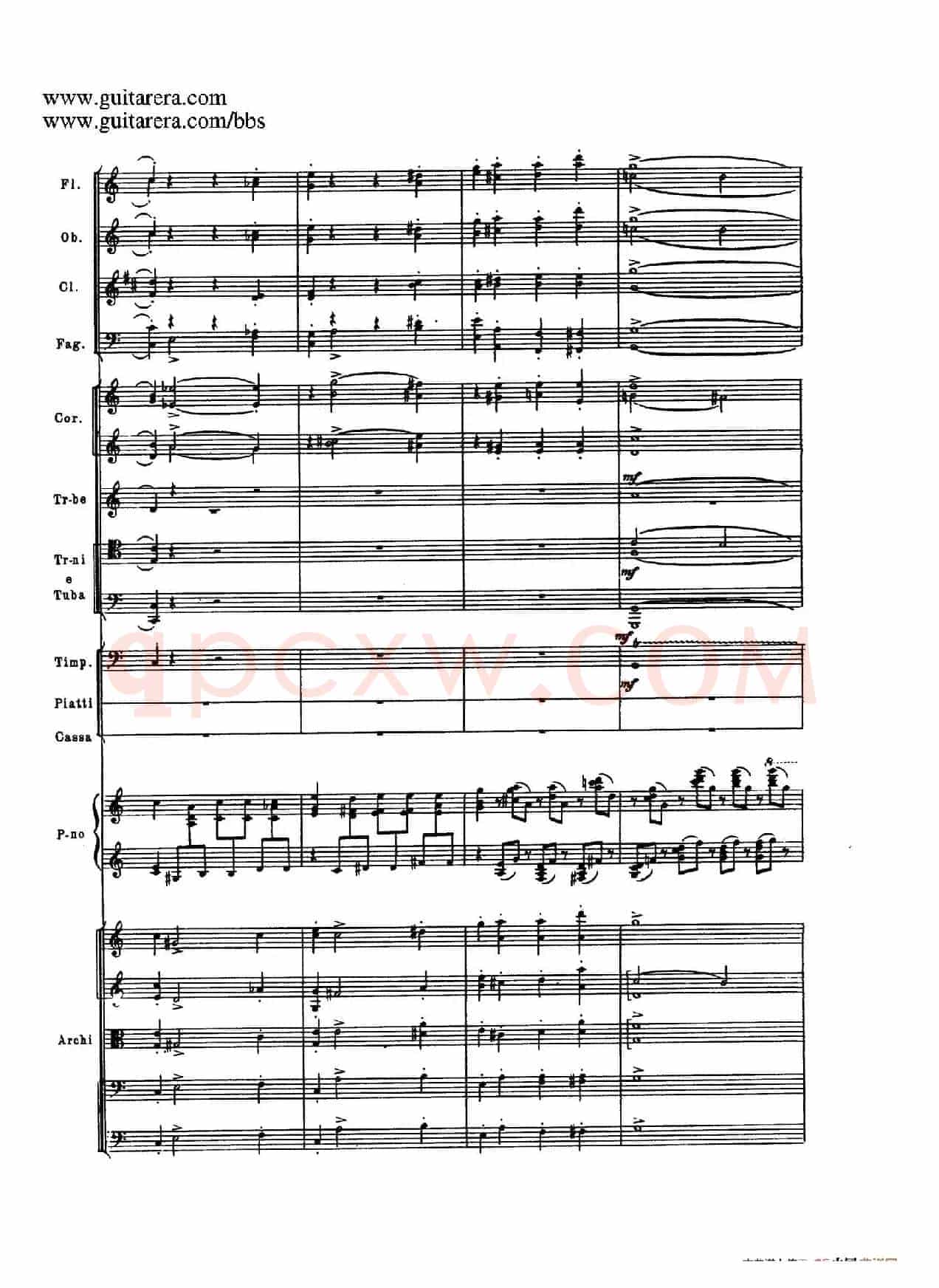 c小调第二钢琴协奏曲 Op.18（第三乐章总谱P25——37）
