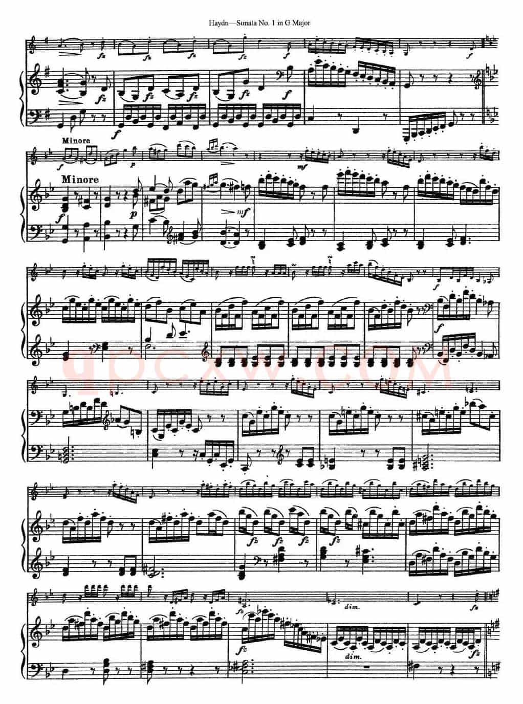 Violin Sonata No.1 in G Major（小提琴+钢琴伴奏）
