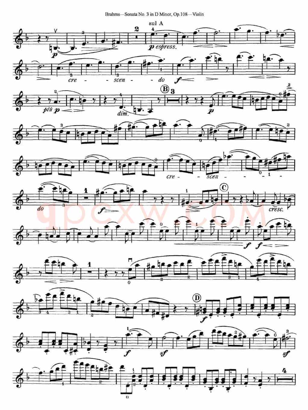 Violin Sonata No.3 in D Minor Op.108