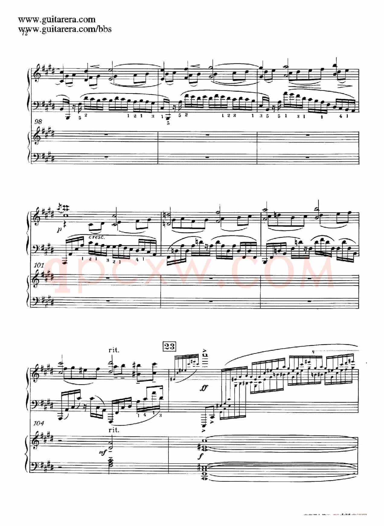 c小调第二钢琴协奏曲 Op.18（双钢琴·第二乐章）