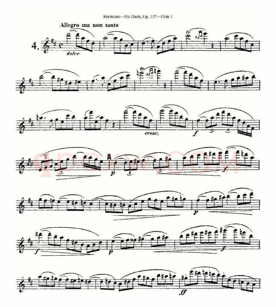 Six Duets, Op.137 之四（二重奏 六首作品 137号）