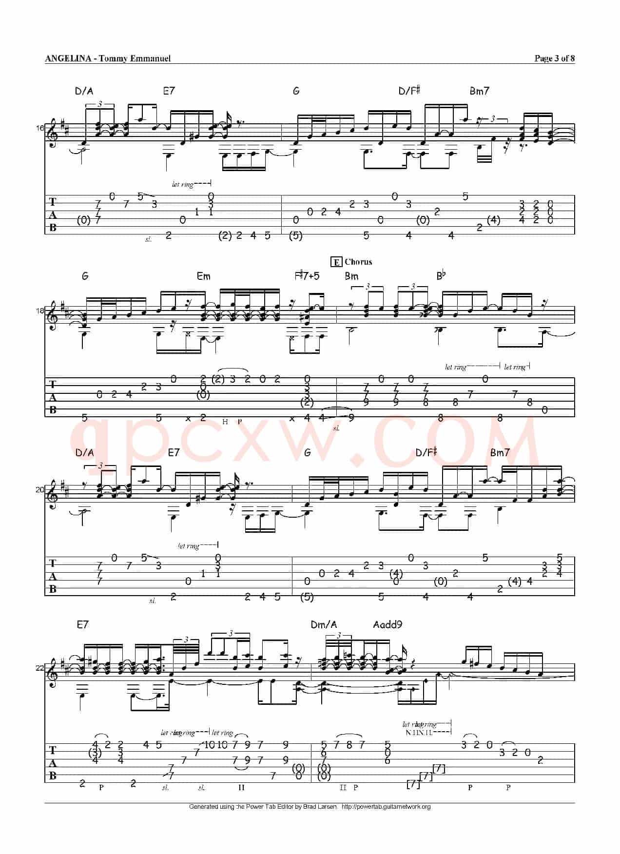 tommy emmanuel：angelina（指弹吉他）