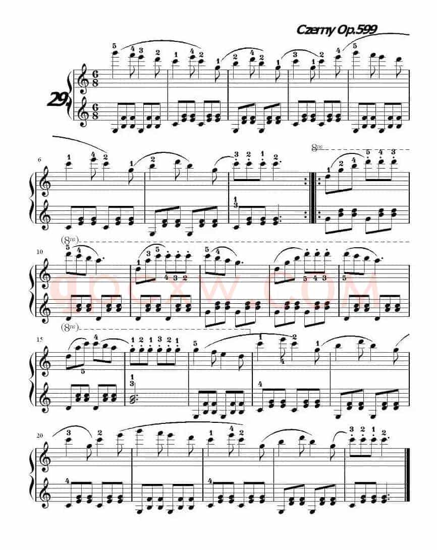 《车尔尼练习曲》OP.599之021-030