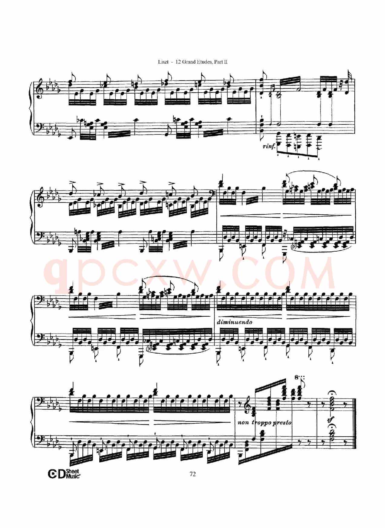 12 Grand Etudes S.137（12首华丽的练习曲·12）