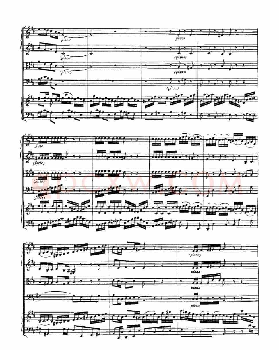 Harpsichd Concerto in D Maj BWV 1054(D大调第三号古钢琴协奏曲·总谱)