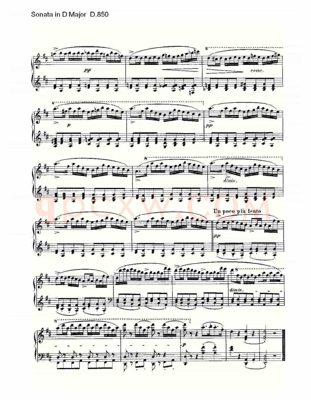 Sonata in D Major D.850（D大调奏鸣曲 D.850）