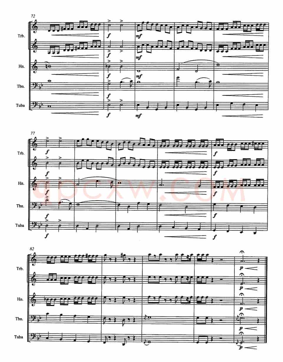 那达慕序曲（铜管五重奏）