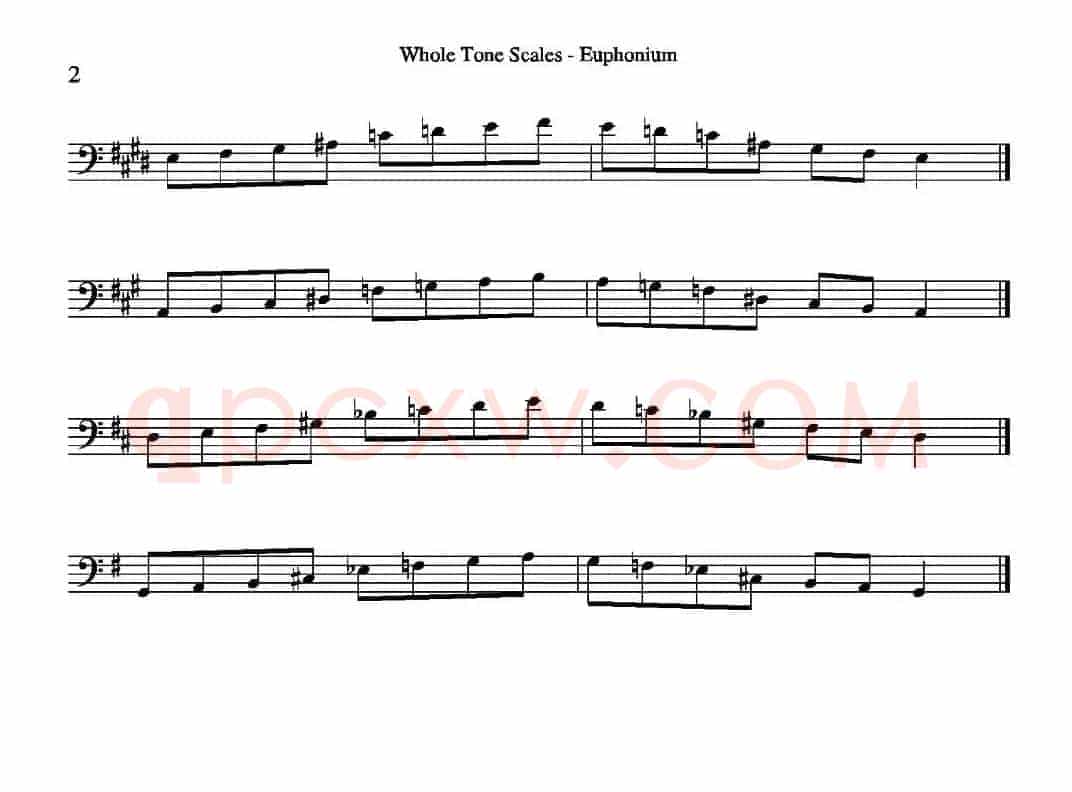 Whole-Tone Scales - Euphonium（上低音号练习教材选曲）
