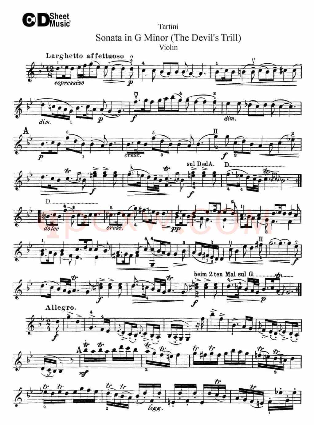 Violin Sonata in G Minor（The Devil's Trill）